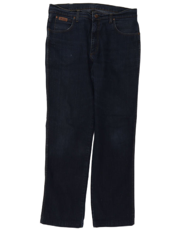 Blugi drepte stretch pentru bărbați Wrangler Texas W36 L34 bumbac bleumarin