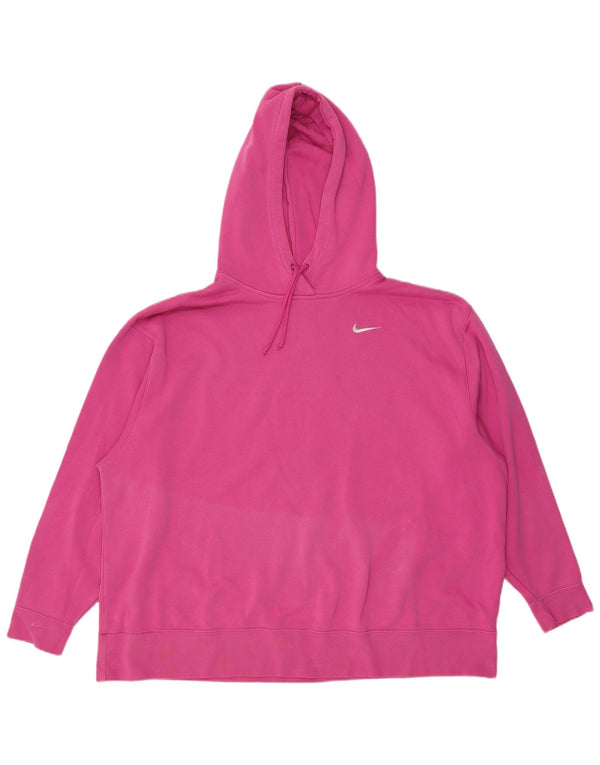 Pulover supradimensionat pentru femei Nike UK 20 2XL, bumbac roz