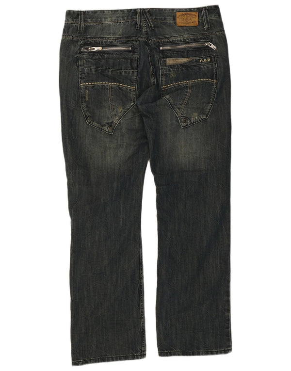 Blugi drepți cargo vintage pentru bărbați W36 L32 bumbac bleumarin