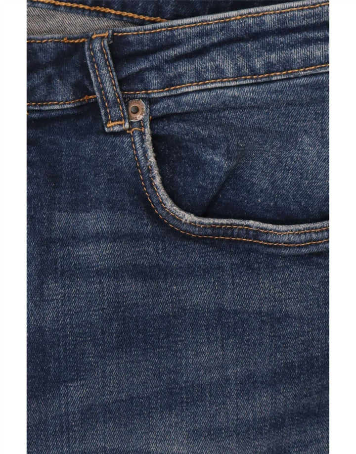 Blugi drepti pentru femei Zara EU 46 2XL W36 L26 Albastru