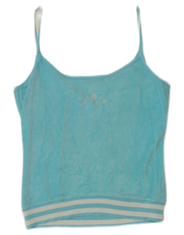 Replay pentru femei Harlem Crop Graphic Vest Top UK 10 Small Turquoise Sports