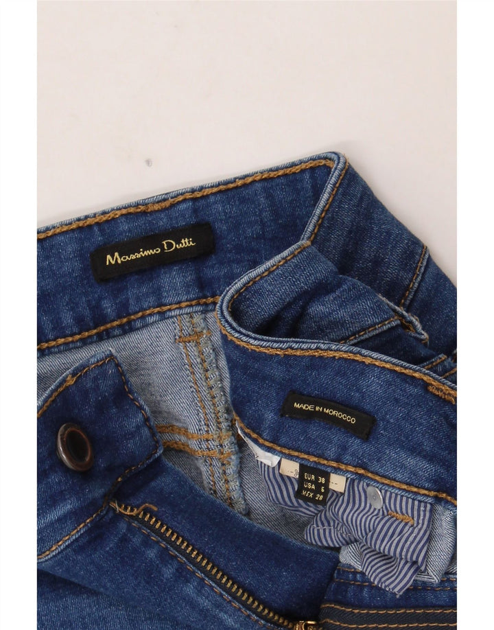 Fusta Denim Massimo Dutti Femei EU 38 Small W28 Albastru