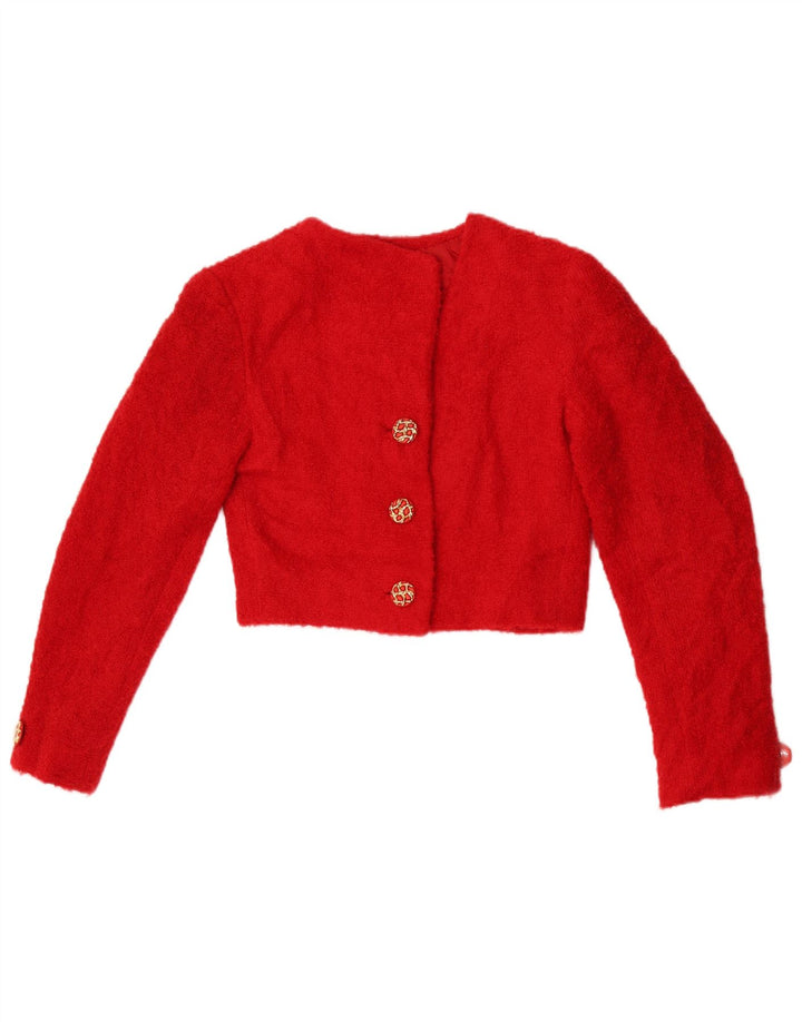 Jachetă Bolero Vintage pentru femei UK 10 Small Red