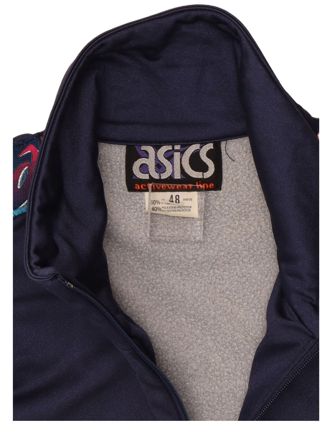 Jachetă de top pentru trening grafic ASICS pentru bărbați IT 48 Medium Bleumarin Poliamidă