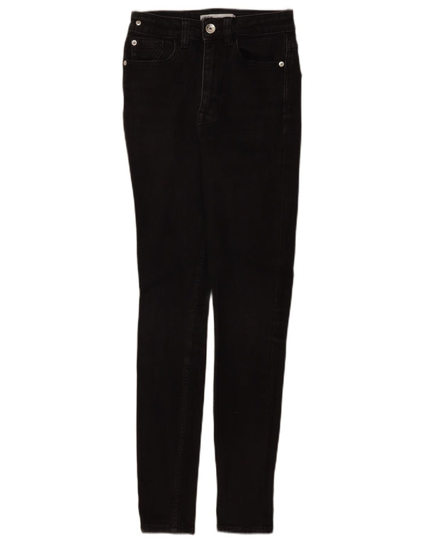 Zara Womens Skinny Jeans EU 34 2XS W24 L28 Black Cotton
