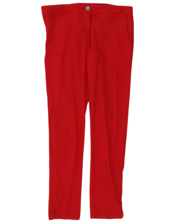 Max & Co. Pantaloni chino pentru femei Slim Fit UK 12 Medium L32 L29 Bumbac roșu