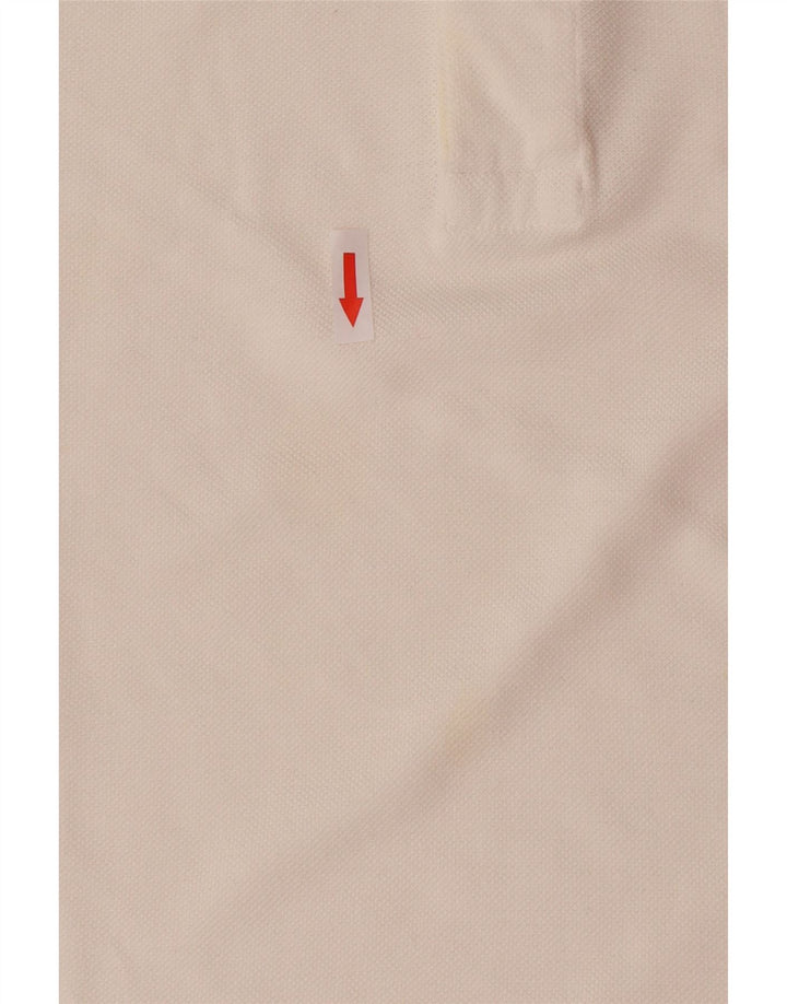Tricou polo Lacoste pentru bărbați, mărimea 3, bumbac alb mic