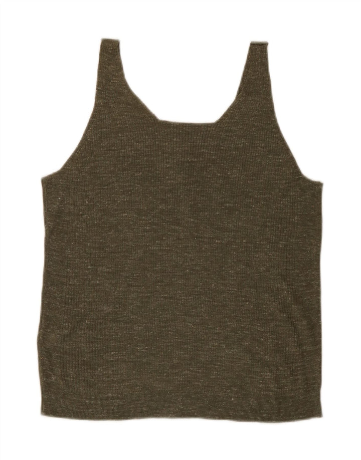 Vestă Marks & Spencer pentru femei UK 12 Medium Khaki Flecked Acrylic