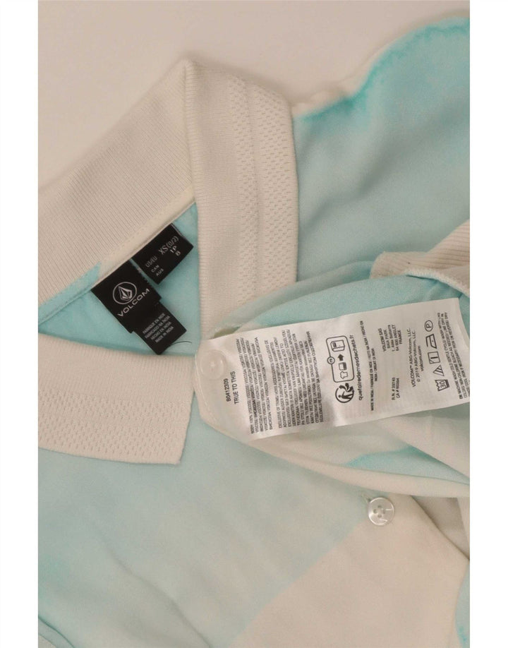 Bluză cămașă cu mânecă scurtă pentru femei Volcom UK 6 XS, alb, bloc de culoare
