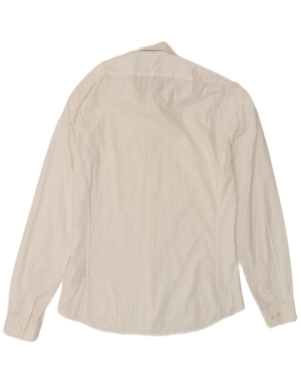 Cămașă pentru bărbați Calvin Klein Slim Fit Mărimea 38 15 Bumbac alb mediu