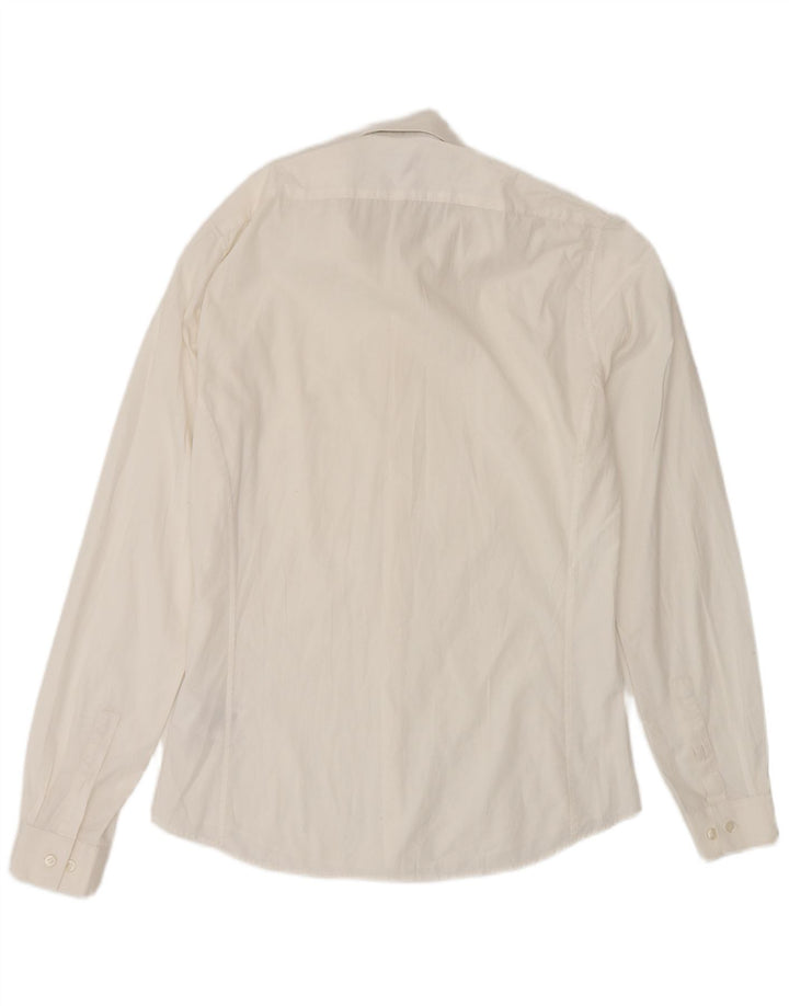 Cămașă pentru bărbați Calvin Klein Slim Fit Mărimea 38 15 Bumbac alb mediu