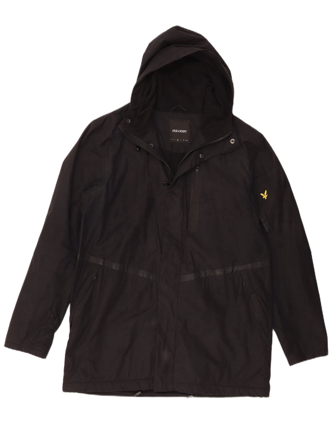 Jachetă de vânt cu glugă Lyle & Scott pentru bărbați UK 38 Poliester mediu negru