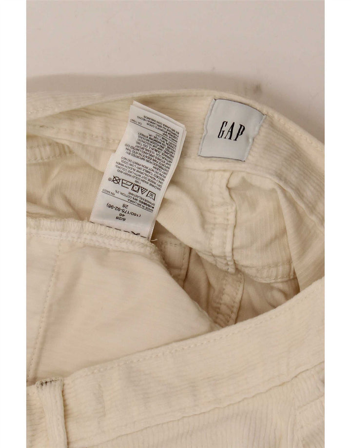 Pantaloni scurți din velur Gap pentru femei, mediu W28, bumbac alb