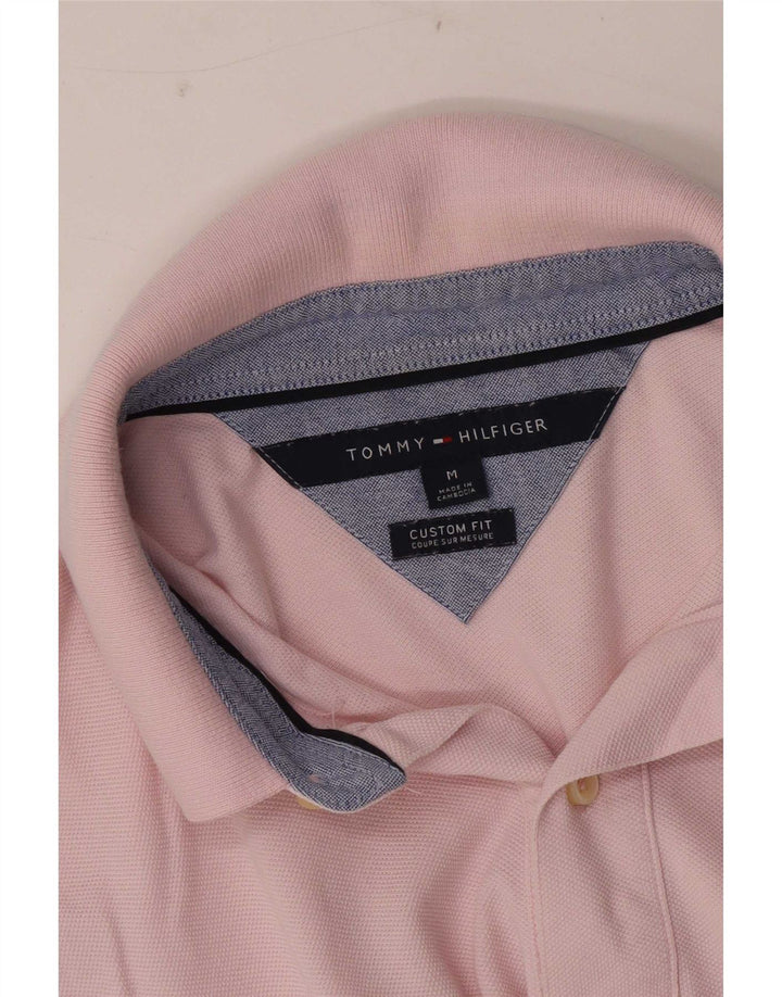 Tricou polo Tommy Hilfiger pentru bărbați, personalizat, roz mediu