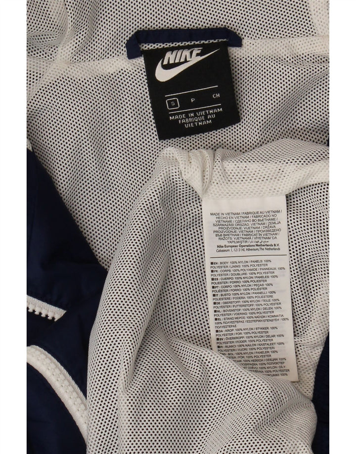 Jachetă de top pentru trening cu glugă Nike pentru bărbați, nailon colorblock, albastru bleumarin