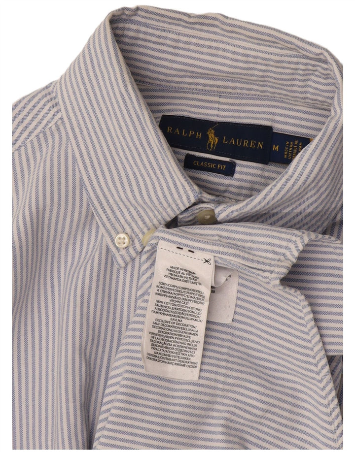 Cămașă pentru bărbați Ralph Lauren, de culoare clasică, din bumbac cu dungi albastre medii