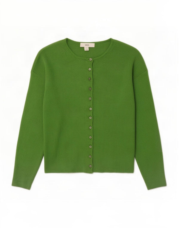 Pulover cardigan pentru femei Marks & Spencer UK 16 mare, verde, viscoză