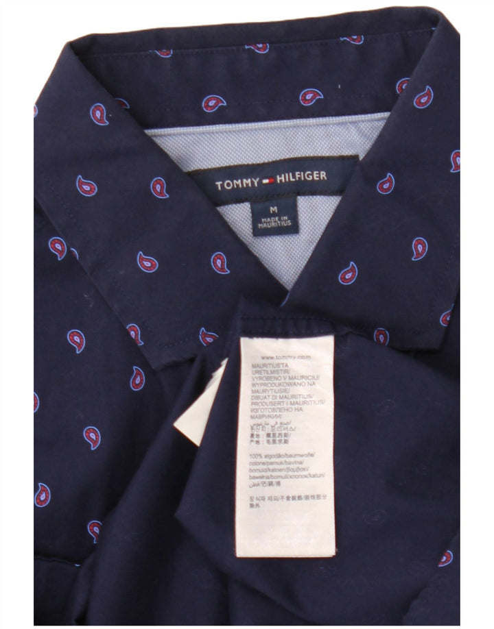 Cămașă pentru bărbați Tommy Hilfiger, bumbac Paisley, albastru bleumarin mediu