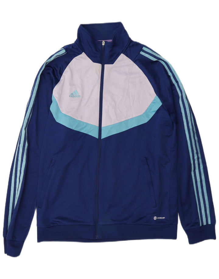 Jachetă de top pentru trening Aeroready pentru bărbați Adidas, mare, albastru, poliester color bloc
