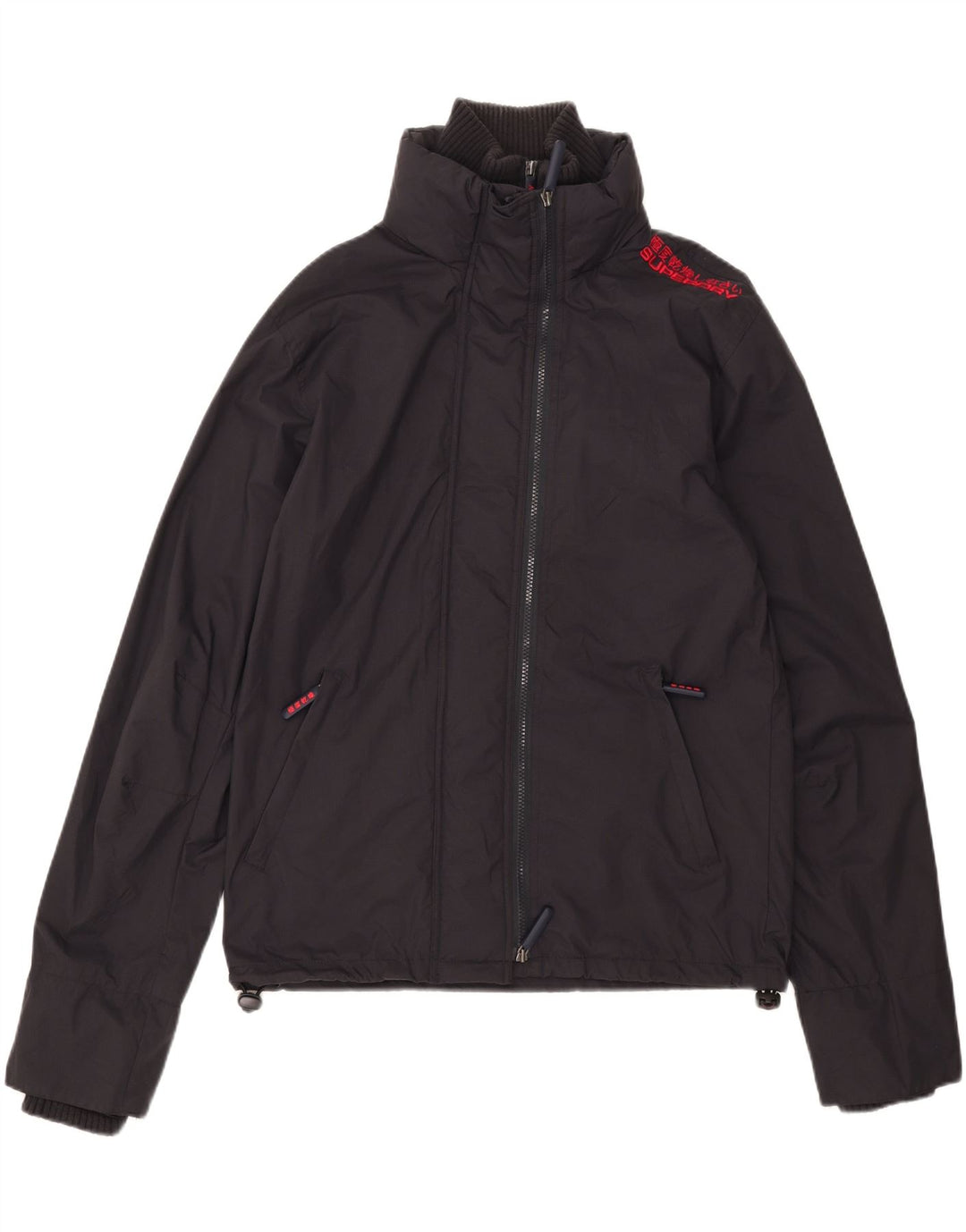 Jachetă de ploaie pentru bărbați Superdry UK 40 mare, albastru bleumarin, nailon
