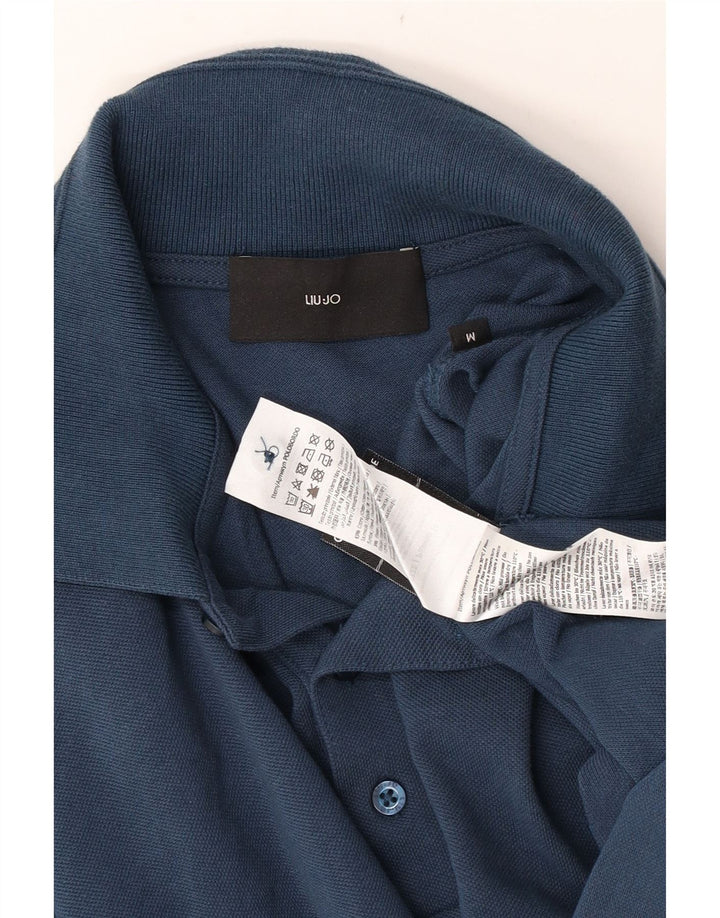 Tricou polo pentru bărbați Liu Jo, bumbac, albastru bleumarin mediu