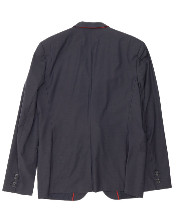 Jachetă blazer pentru bărbați Hugo Boss, cu 2 nasturi, UK 54 2XL Lână bleumarin