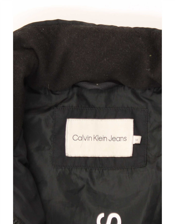 Palton Captusit Calvin Klein Jeans Fete 13-14 Ani Poliester Negru
