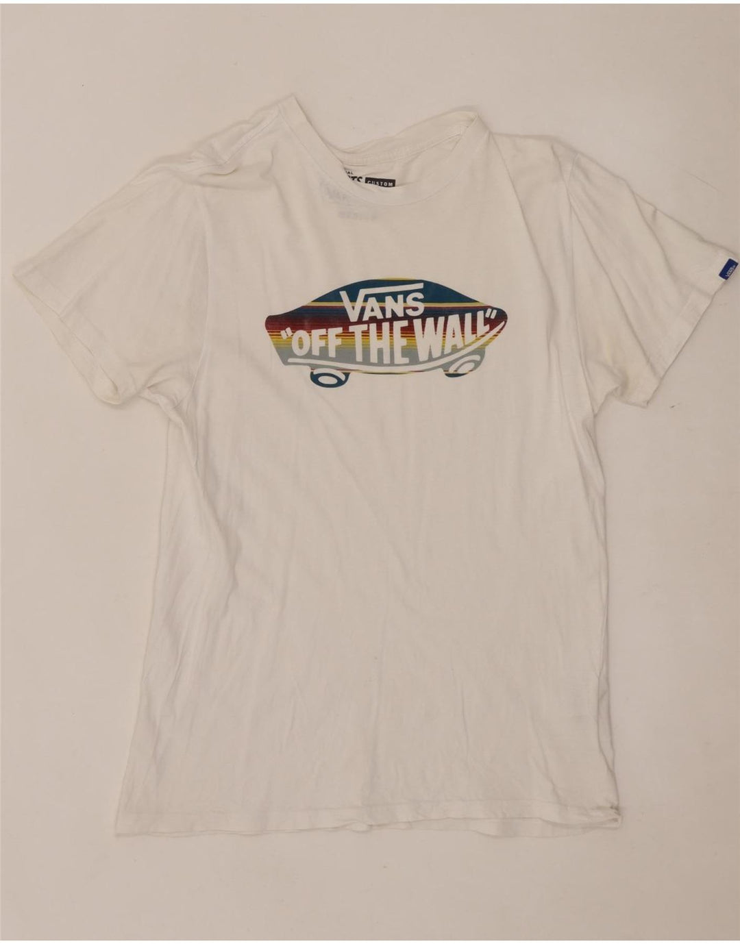 Tricou grafic personalizat VANS pentru bărbați Top din bumbac alb mediu