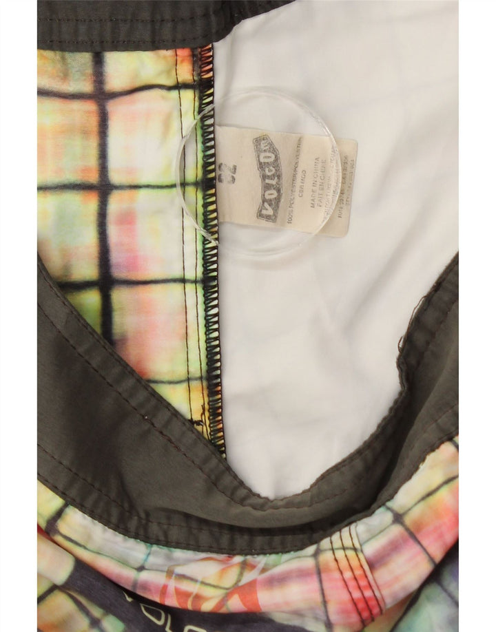 Pantaloni scurți de înot pentru bărbați Volcom, poliester cu carouri medii, multicolore