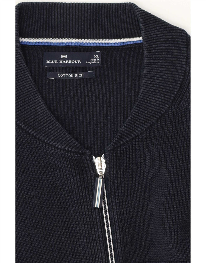Pulover cardigan pentru bărbați Blue Harbour, bumbac XL bleumarin