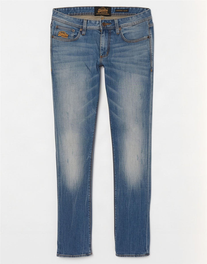 Superdry Caporal Distressed Slim Blugi pentru bărbați W31 L32 Bumbac albastru
