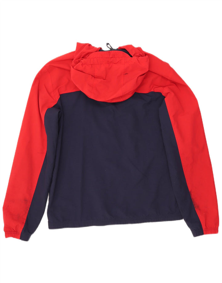 Jachetă de ploaie cu glugă FILA pentru bărbați UK 40, mare, albastru, poliamidă color bloc