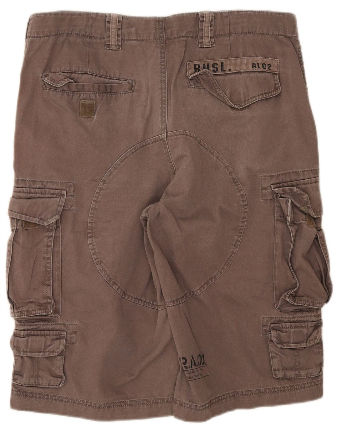 Pantaloni scurți cargo Russell Athletic pentru bărbați, mari W34, bumbac gri