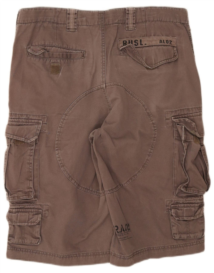 Pantaloni scurți cargo Russell Athletic pentru bărbați, mari W34, bumbac gri