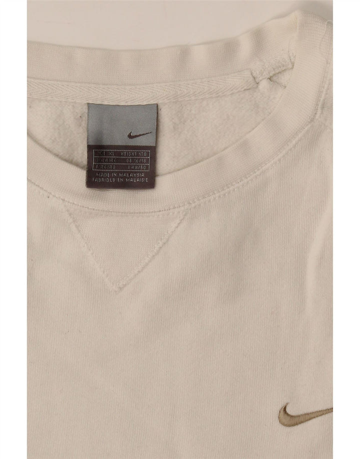 NIKE Womens Sweatshirt Jumper UK 16/18 XL White Vintage Nike and Second-Hand Nike from Messina Hembry 