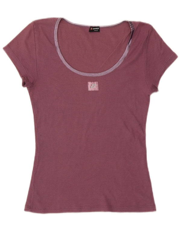 Tricou pentru femei Lotto Top UK 12 Bumbac violet mediu