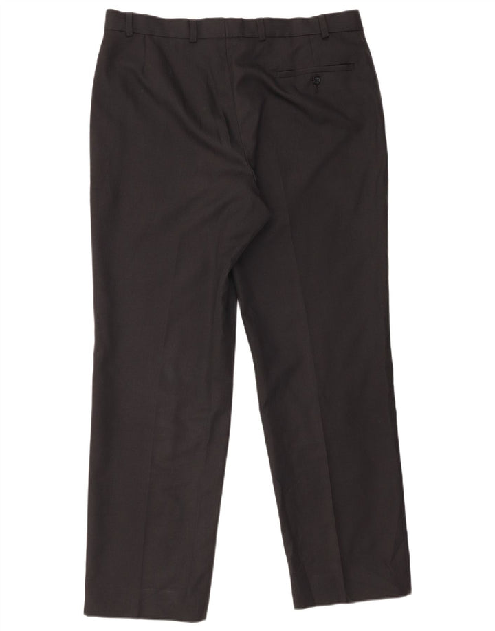 Marks & Spencer Pantaloni de costum drepți croiți pentru bărbați L36 L31 gri