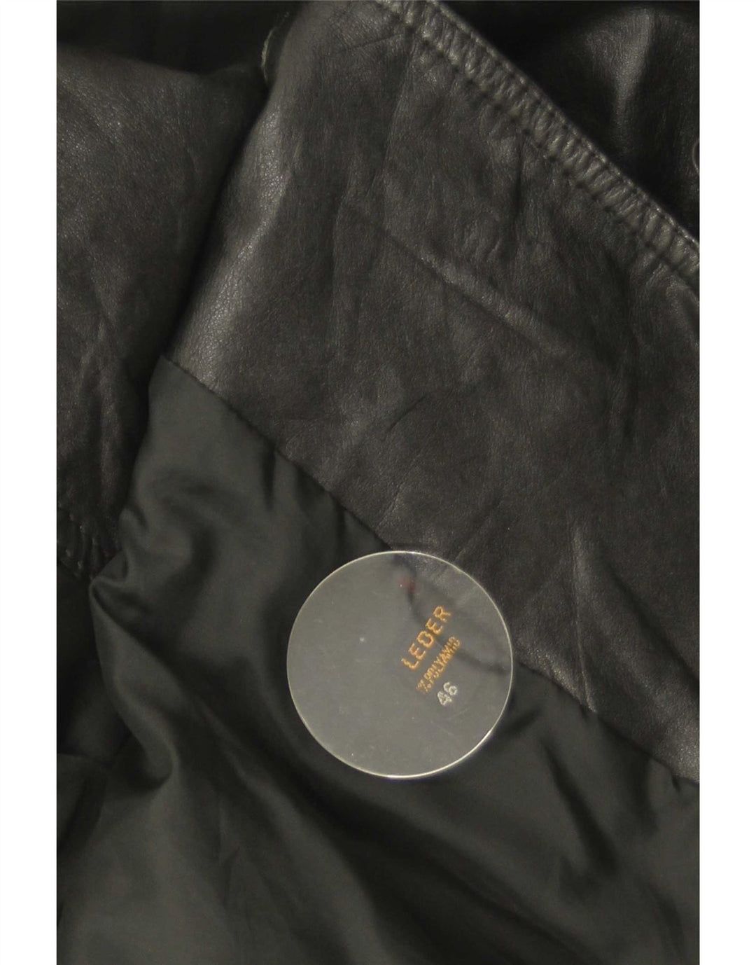 Palton din piele vintage pentru bărbați EU 46 Mic Negru