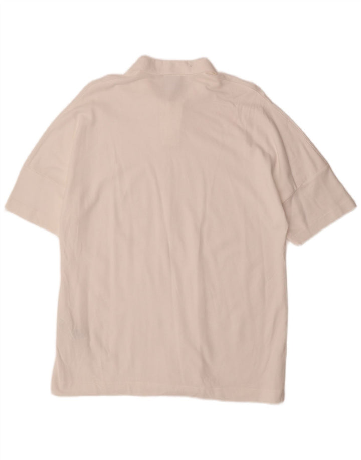 Tricou polo pentru bărbați Zara, bumbac alb mediu