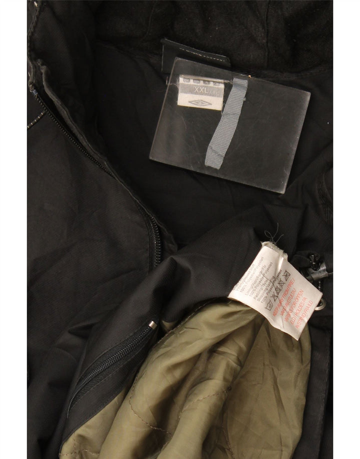 Jachetă de vânt cu glugă Umbro pentru bărbați UK 44 2XL Poliester negru