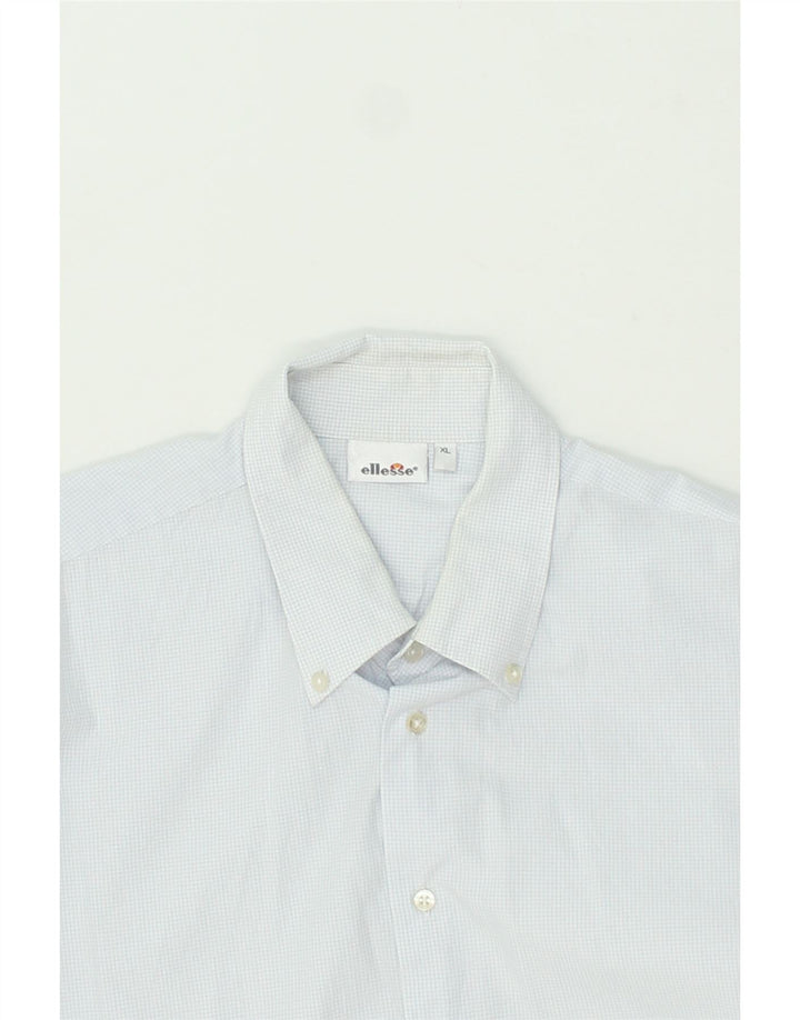 ELLESSE Mens Shirt XL Blue Check Vintage Ellesse and Second-Hand Ellesse from Messina Hembry 