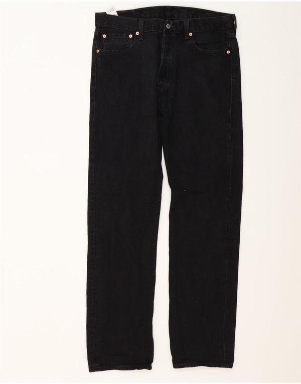 Blugi drepti pentru bărbați Levi's 501 W34 L34 bumbac negru