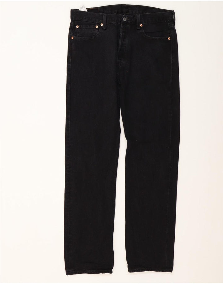 Blugi drepti pentru bărbați Levi's 501 W34 L34 bumbac negru