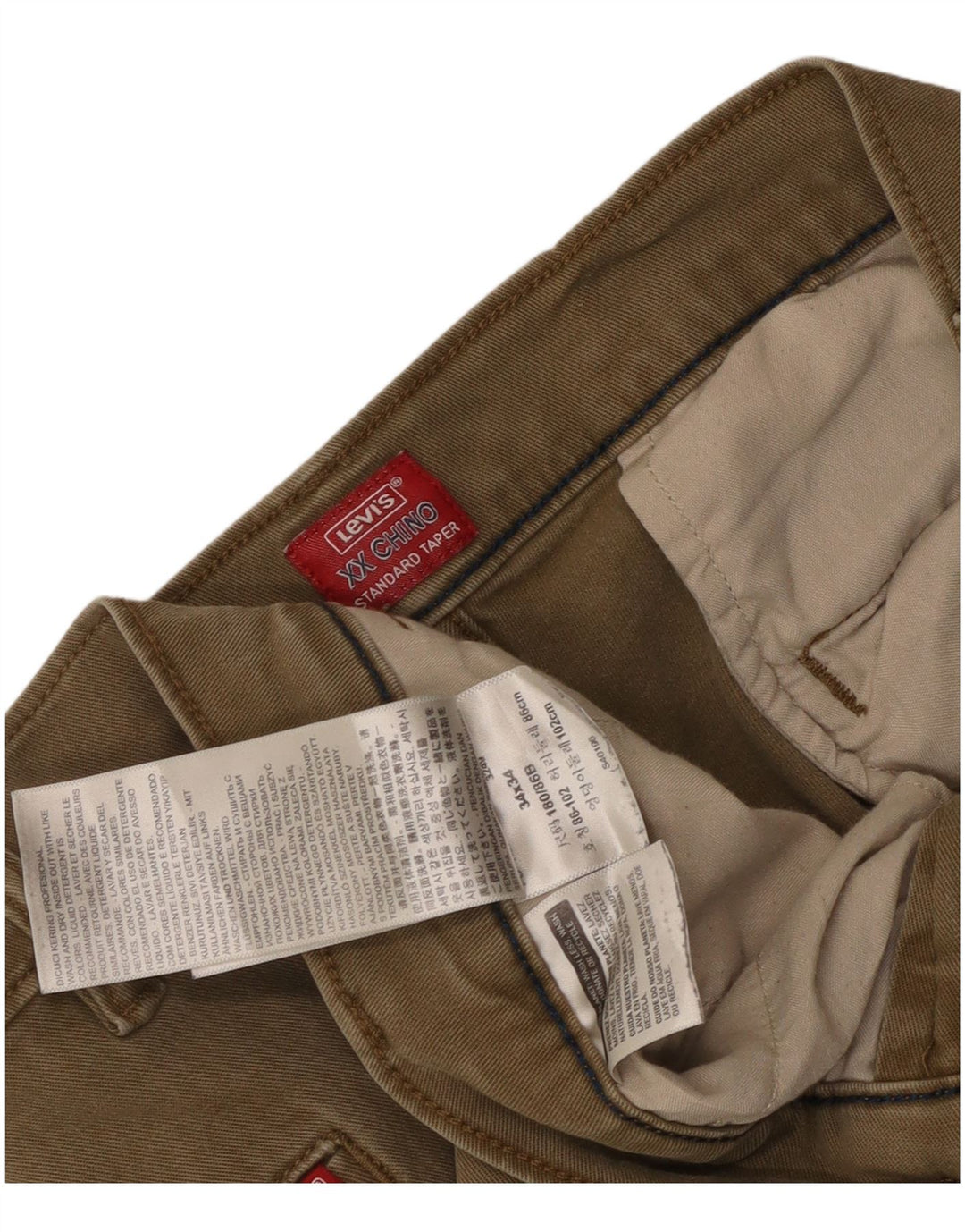 Pantaloni chino conici standard pentru bărbați LEVI'S L34 L31 bumbac bej