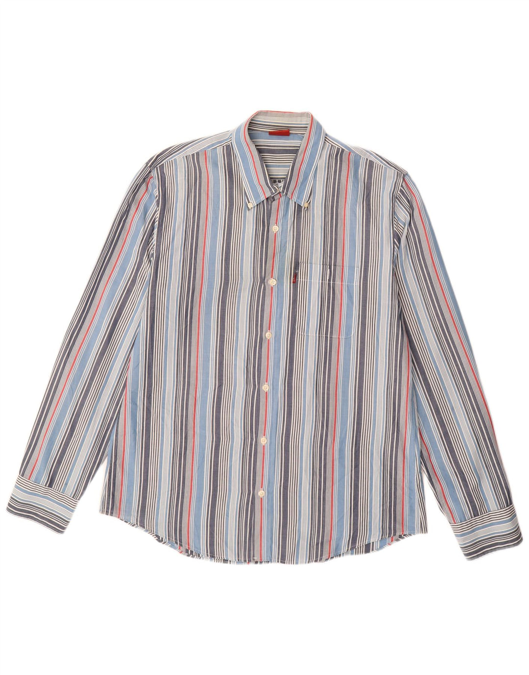 Cămașă pentru bărbați LEVI'S XL, bumbac cu dungi albastre