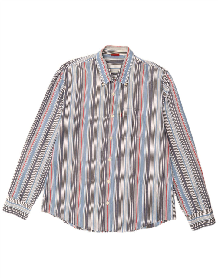 Cămașă pentru bărbați LEVI'S XL, bumbac cu dungi albastre