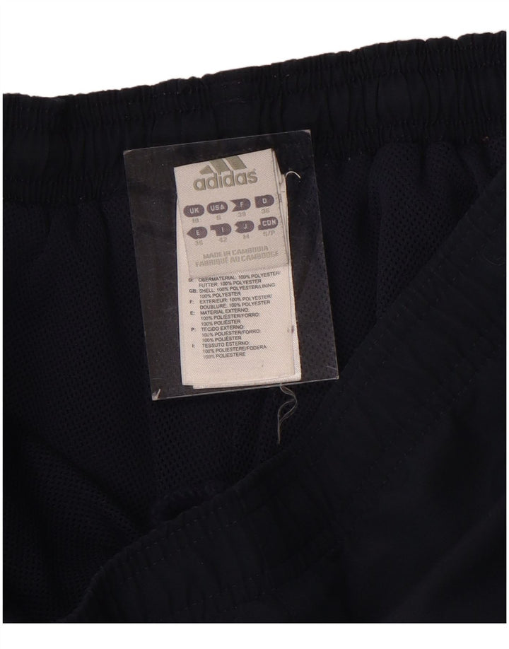 Pantaloni de trening Capri Adidas pentru femei UK 10 Poliester bleumarin mic