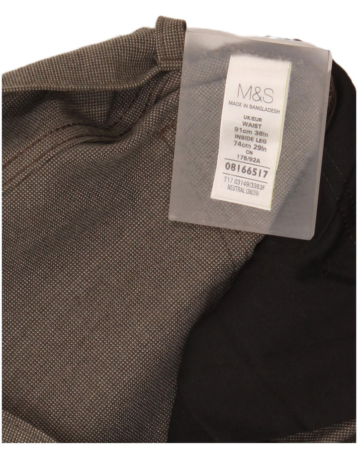 Marks & Spencer Pantaloni casual slim pentru bărbați L36 L29 Maro Poliester