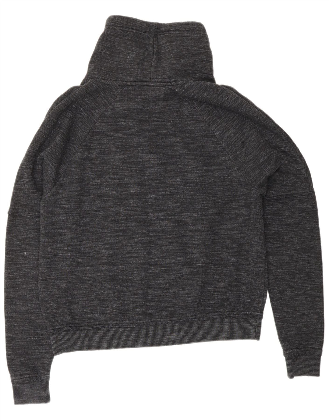 REEBOK Womens Sweatshirt Jumper UK 12/14 Medium Grey Flecked Cotton