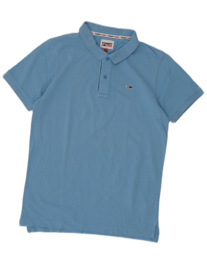 Tricou polo Tommy Hilfiger pentru bărbați, bumbac albastru mediu